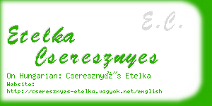 etelka cseresznyes business card